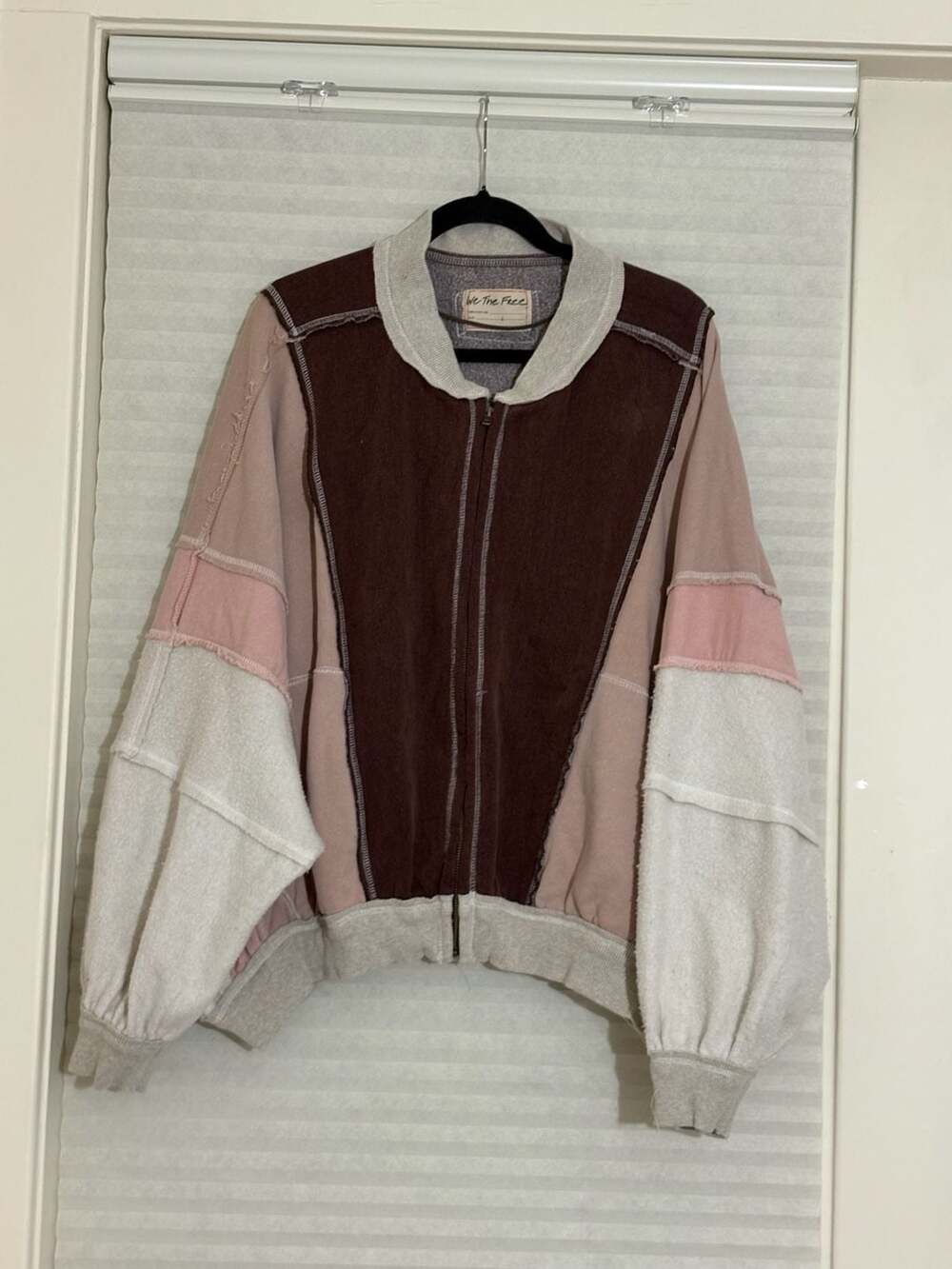 We The Free Colorblock Zip Up Bomber Jacket Size L